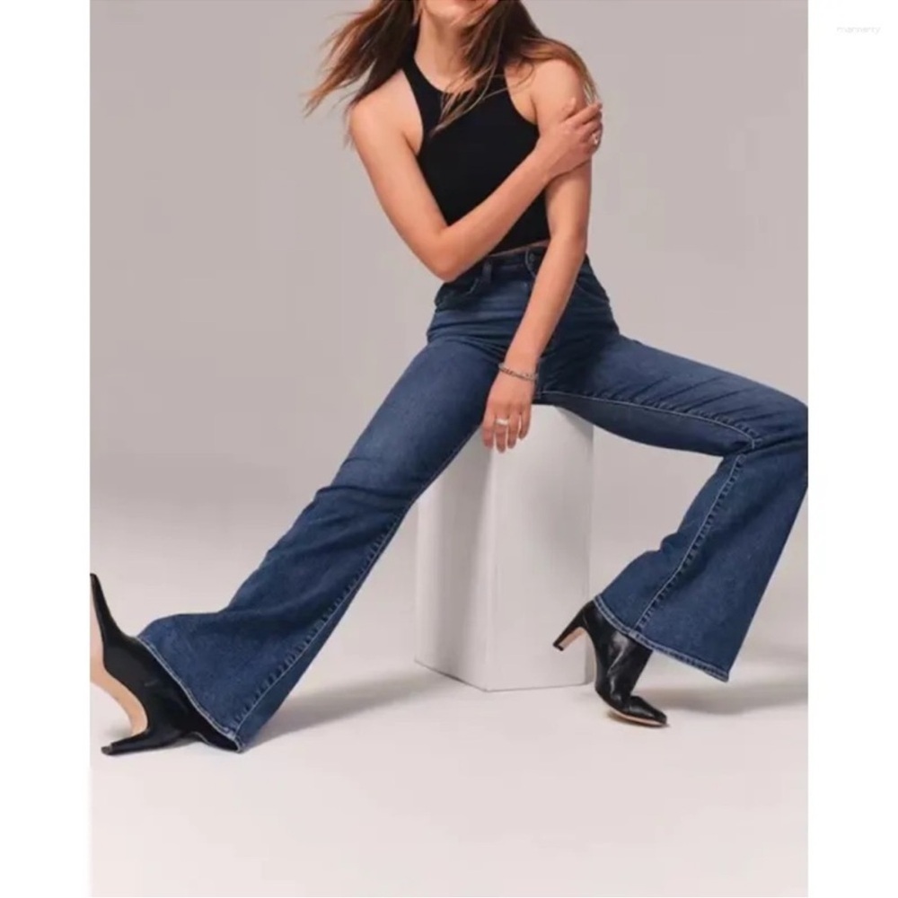 Abercrombie & Fitch Ultra High Rise Flare Jeans Blue 29 Tall